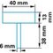 Zylindrischer Flachschleifstift Ø 40 mm mit 6-mm-Stift